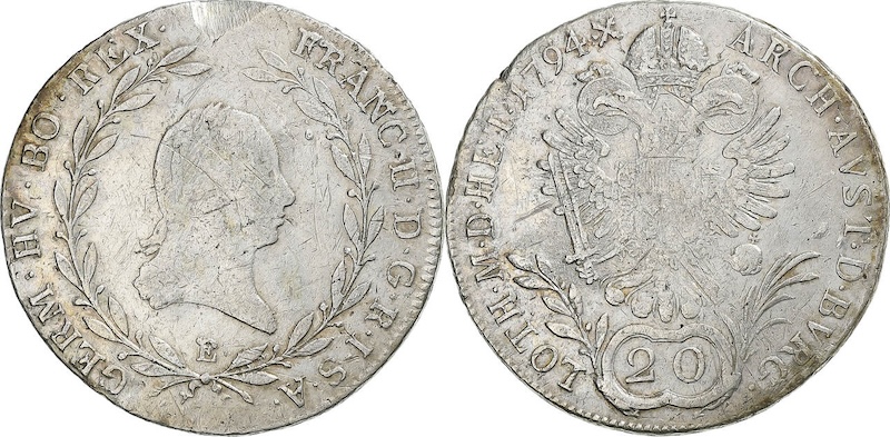 František II. 20 krejcar